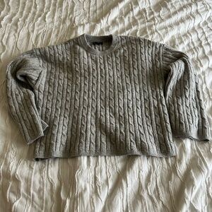 Gap Gray Cable Knit Sweater